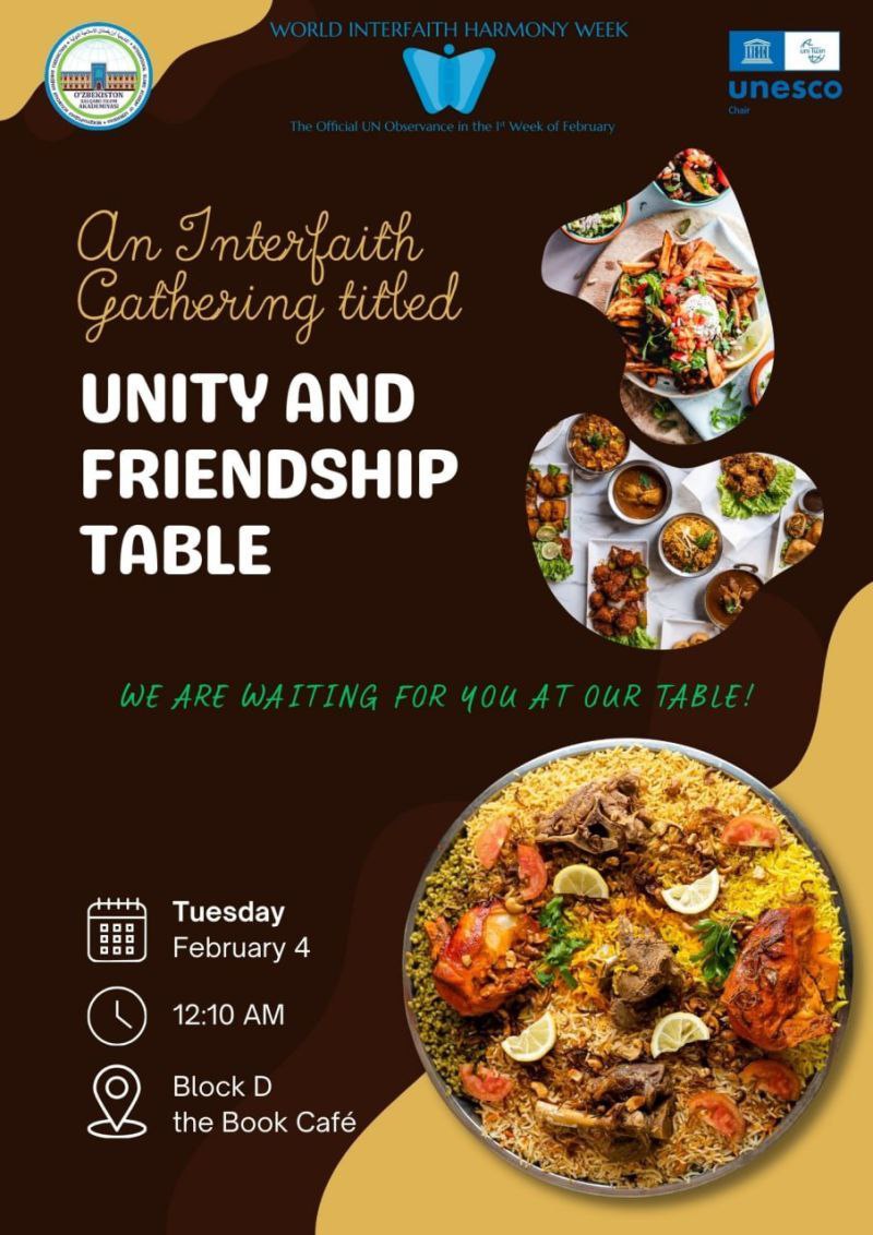 “Unity and Friendship Table”
