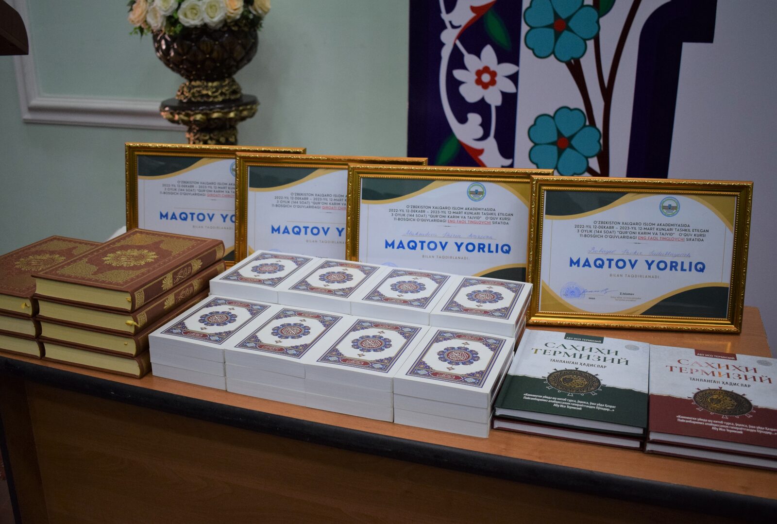 “Qur’oni karim va tajvid” o‘quv kursining navbatdagi bosqichi yakunlandi