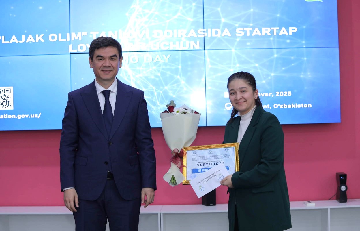 Akademiya doktorantining startap loyihasi g‘olib deb topildi