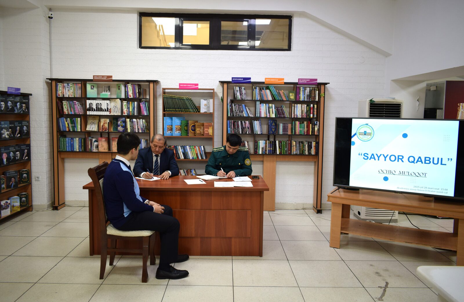 Akademiya rektori ishtirokida sayyor qabul bo‘lib o‘tdi