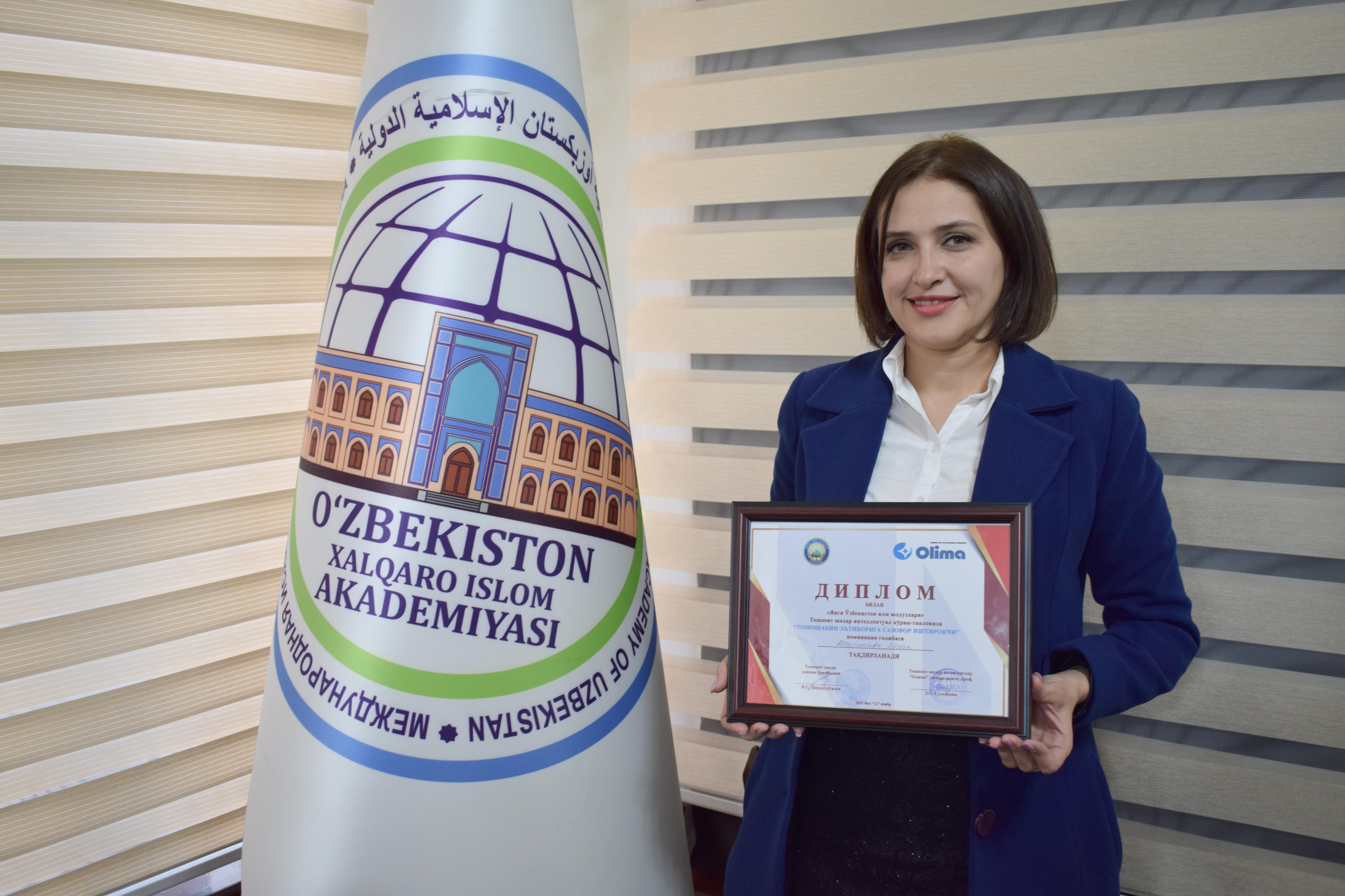 Akademiya doktoranti “Yangi O‘zbekiston ilm yulduzlari” ko‘rik-tanlovi g‘olibi bo‘ldi